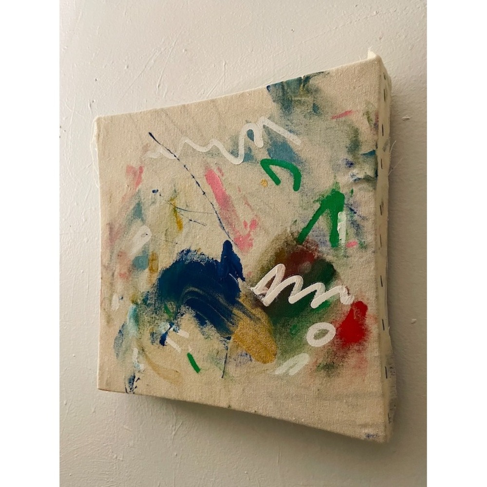A Gentle Stirring Original Abstract Mixed Media Painting‎ on Canvas 11.5x11.5